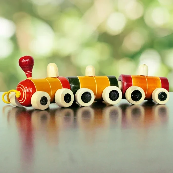 Channapatna Eco-friendly Wooden Train Toy - 10 Inches