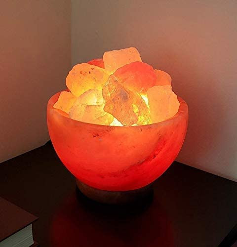 Himalayan Salt Lamp Original for Positive Energy | Natural Himalayan Rock Salt Lamp Fire Bowl (Rock Salt Lamp Fire Bowl)