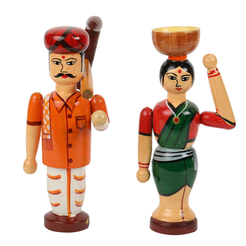 Wholesome Fun: Wooden Kishan Set Toys for Imaginative Play!